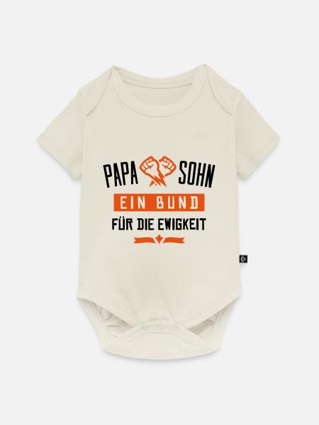 papa sohn bund ewigkeit - Baby Premium Kurzarmbody - Naturweiß