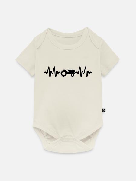 Traktor - Baby Premium Kurzarmbody - Naturweiß