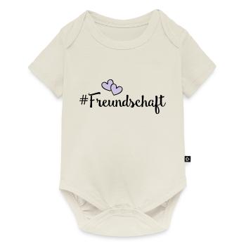 freundschaft herzen - Baby Premium Kurzarmbody - Naturweiß - Vorne