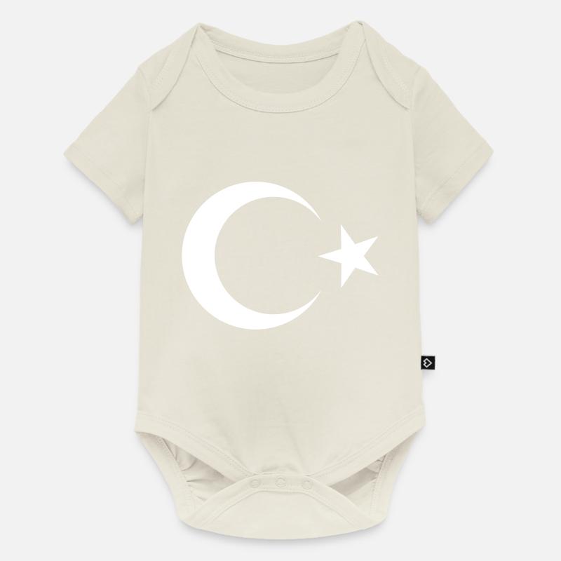 Drapeau turc - Body à manches courtes Premium Bébé - blanc cassé