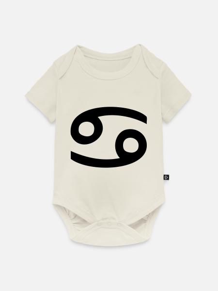 Sternzeichen Krebs - Baby Premium Kurzarmbody - Naturweiß