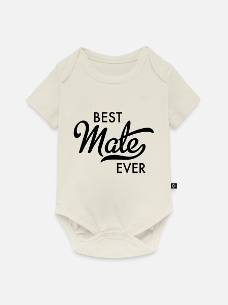 Best Mate ever - Baby Premium Kurzarmbody - Naturweiß