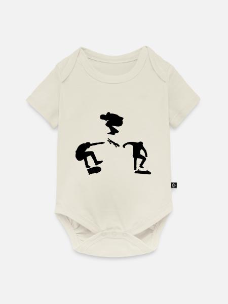 Skateboard Tricks - Baby Premium Kurzarmbody - Naturweiß