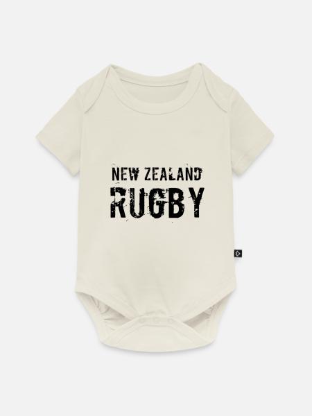 NEUSEELAND Rugby - Baby Premium Kurzarmbody - Naturweiß