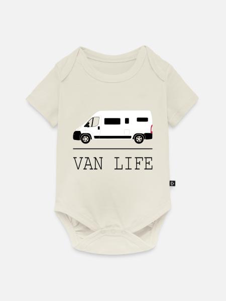 Van Leben - Baby Premium Kurzarmbody - Naturweiß
