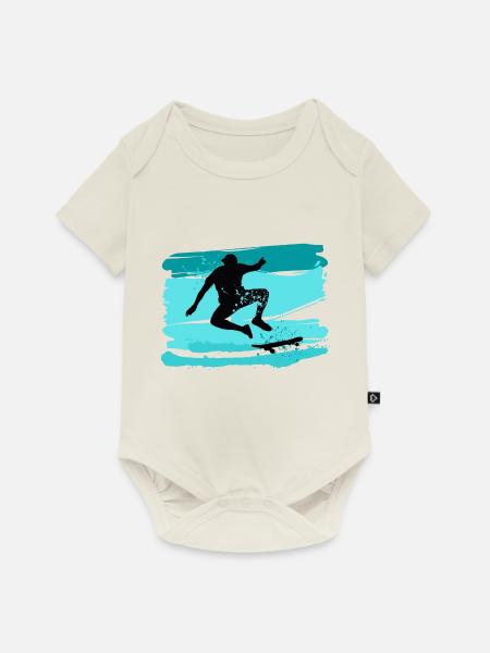 Skater - Baby Premium Kurzarmbody - Naturweiß