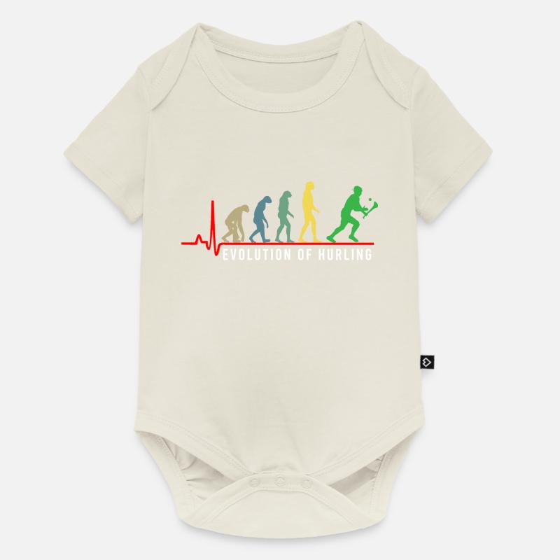L’évolution du hurling - Body à manches courtes Premium Bébé - blanc cassé