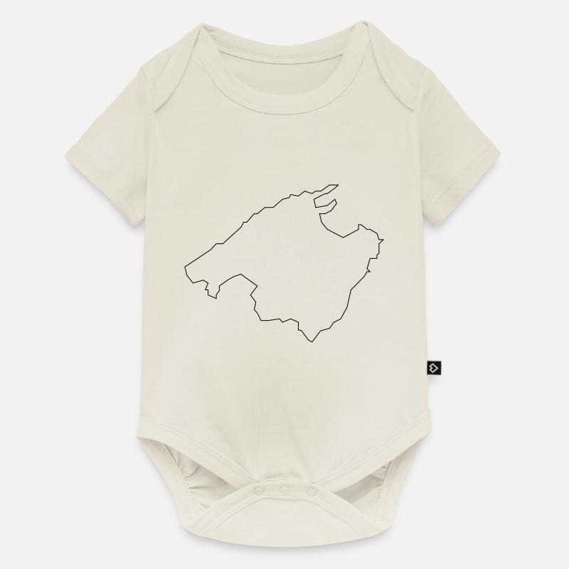 Carte de Majorque - Body à manches courtes Premium Bébé - blanc cassé