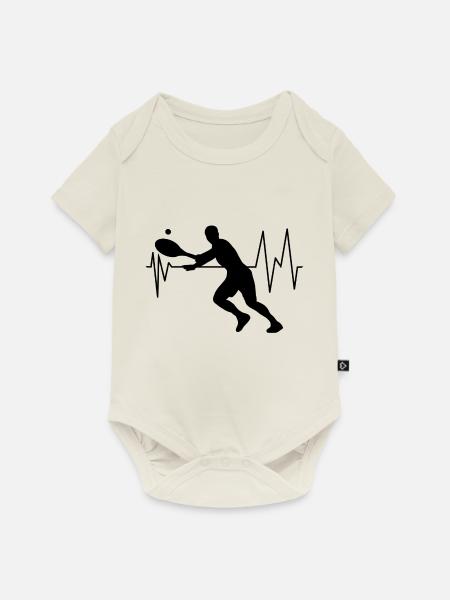 Tennisspieler - Baby Premium Kurzarmbody - Naturweiß