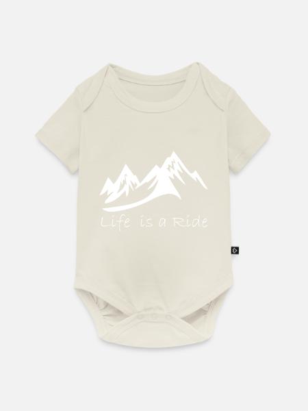 Snowboard Snowboarder - Baby Premium Kurzarmbody - Naturweiß