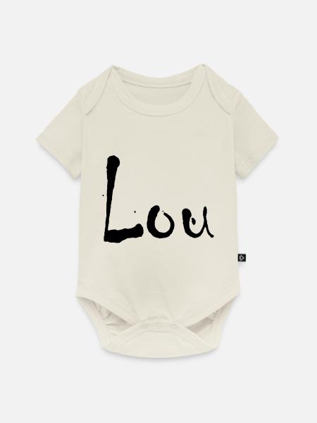 lou - Baby Premium Kurzarmbody - Naturweiß