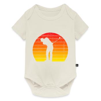 Golfer Golfball Retro Golf Golfspieler Vintage - Baby Premium Kurzarmbody - Naturweiß - Vorne