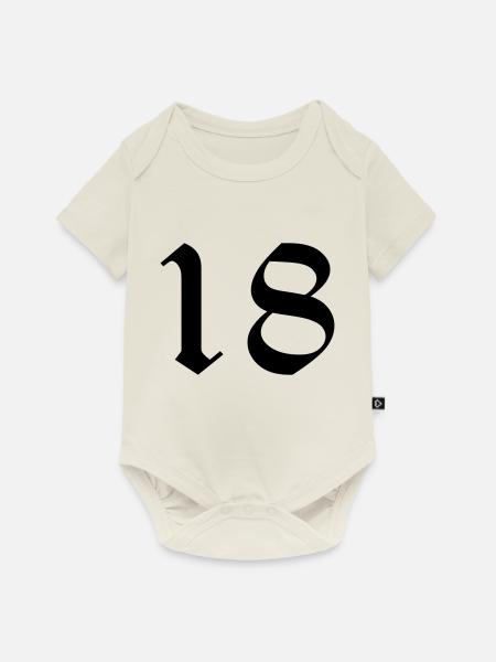 18 - Baby Premium Kurzarmbody - Naturweiß