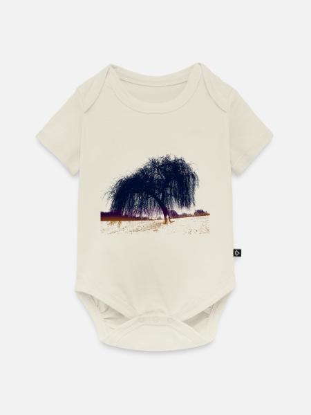 trauerweide Künstlerisch - Baby Premium Kurzarmbody - Naturweiß