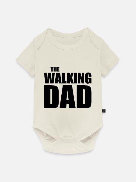 The walking dad - Baby Premium Kurzarmbody - Naturweiß
