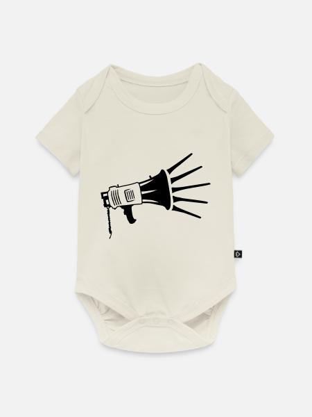 Lautsprecher Propaganda Megafon Symbol - Baby Premium Kurzarmbody - Naturweiß