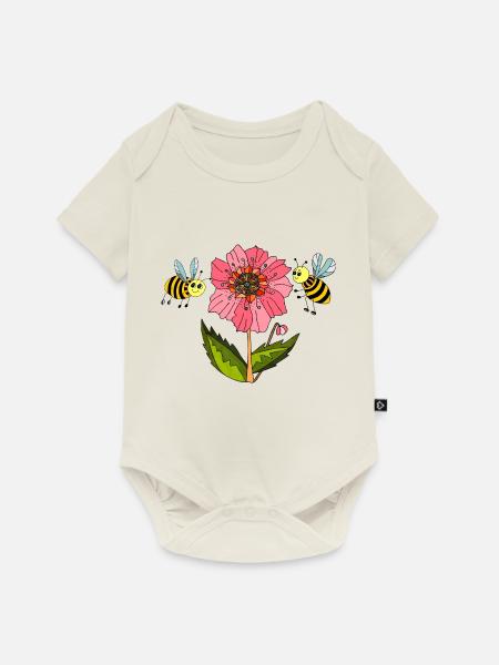 Insekten - Baby Premium Kurzarmbody - Naturweiß