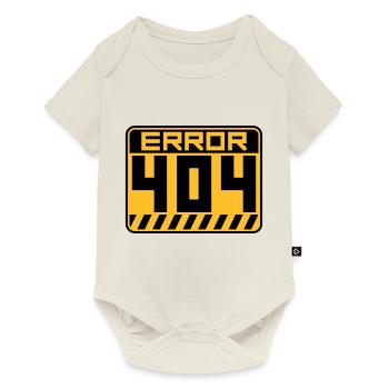 Error 404 Shield Warning - Baby Premium short-sleeve bodysuit - off white - Front