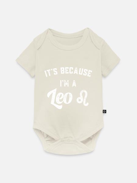 Sternzeichen Löwe - Baby Premium Kurzarmbody - Naturweiß