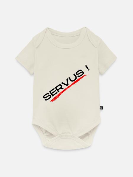 Servus - Baby Premium Kurzarmbody - Naturweiß