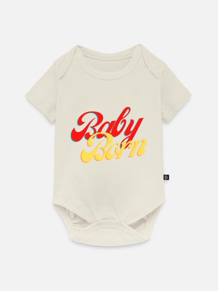 Baby Design - Baby Premium Kurzarmbody - Naturweiß