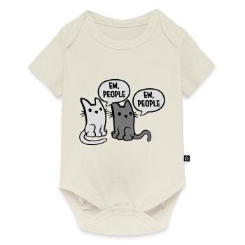 Funny cats ew people - Baby Premium short-sleeve bodysuit - off white - Front