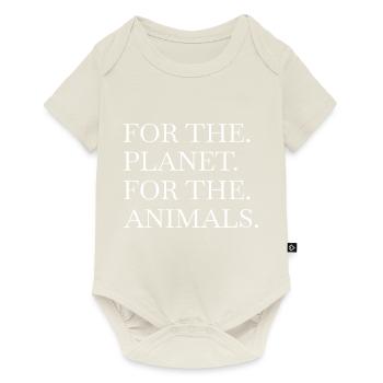 animal rights gift vegan humor statement - Baby Premium Kurzarmbody - Naturweiß - Vorne