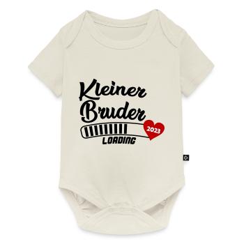 Kleiner Bruder Loading 2023 - Baby Premium Kurzarmbody - Naturweiß - Vorne