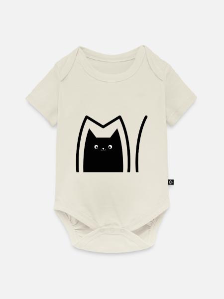 Katze_Comic_Style - Baby Premium Kurzarmbody - Naturweiß