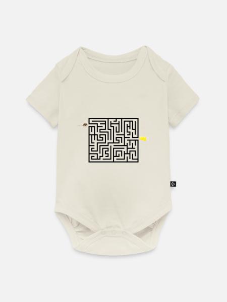 Labyrinth - Baby Premium Kurzarmbody - Naturweiß