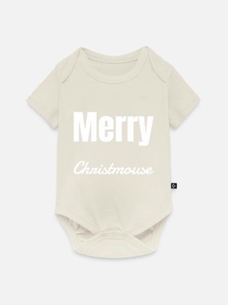 cottondrawstringbag christmas vacation - Baby Premium Kurzarmbody - Naturweiß