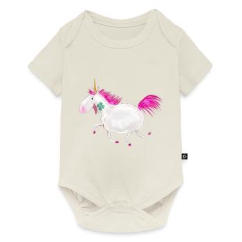 Unicorn - Baby Premium Kurzarmbody - Naturweiß - Vorne
