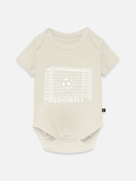 Fußball Soccer - Baby Premium Kurzarmbody - Naturweiß