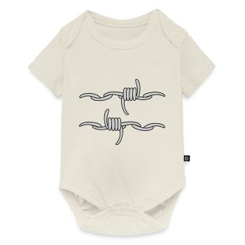 Barbed wire - Baby Premium short-sleeve bodysuit - off white - Front