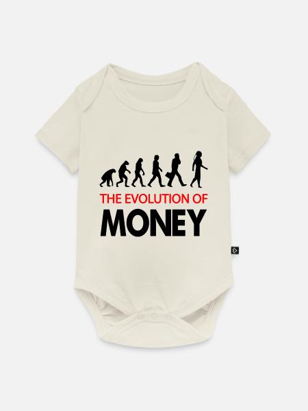 Bitcoin Trading Crypto Aktien - Baby Premium Kurzarmbody - Naturweiß