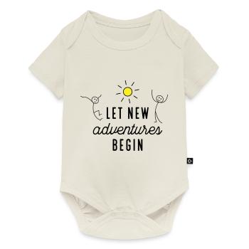 Aventure ou nouveau départ - Body à manches courtes Premium Bébé - blanc cassé - Devant