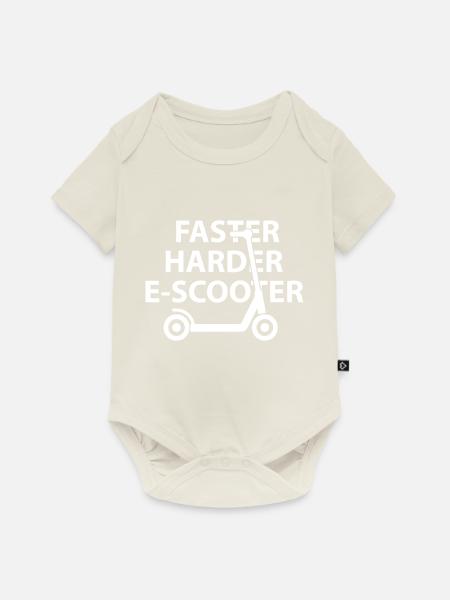 E-Scooter E-Roller Scooter - Baby Premium Kurzarmbody - Naturweiß