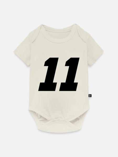 11 - Baby Premium Kurzarmbody - Naturweiß