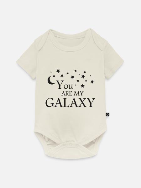 YOU ARE MY GALAXY - Baby Premium Kurzarmbody - Naturweiß