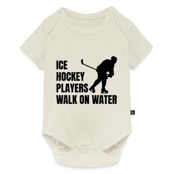Eishockeyspieler Eishockey Hockeyfan Eishockeyteam - Baby Premium Kurzarmbody - Naturweiß - Vorne