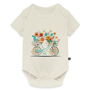 Sweet Adventure Flower Wheel Tour 5 - Baby Premium short-sleeve bodysuit - off white - Front