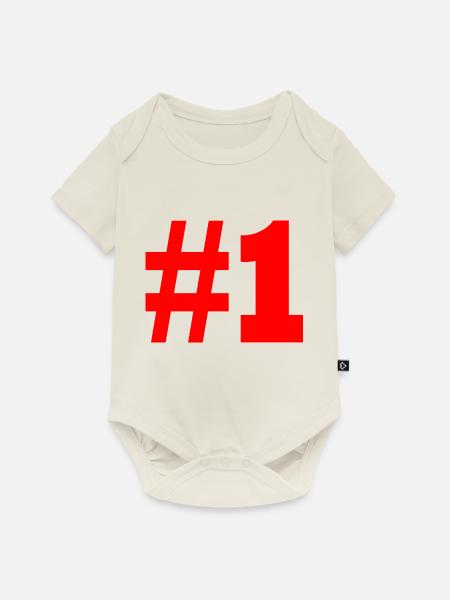 #1 - Baby Premium Kurzarmbody - Naturweiß