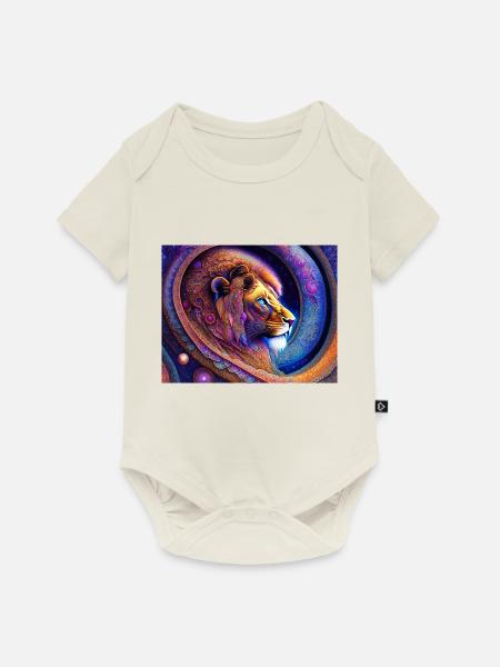 Löwe - Baby Premium Kurzarmbody - Naturweiß