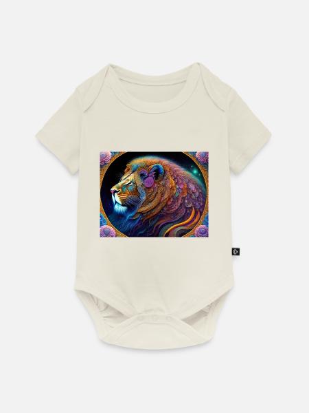 Löwe - Baby Premium Kurzarmbody - Naturweiß