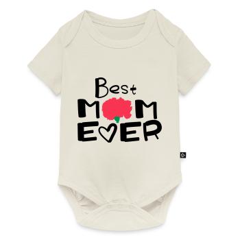 Happy Mothers Day lettering 2 - Baby Premium short-sleeve bodysuit - off white - Front