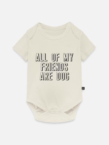 Hund Dog - Baby Premium Kurzarmbody - Naturweiß