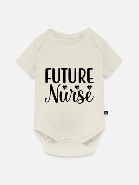 Future Nurse - Baby Premium Kurzarmbody - Naturweiß