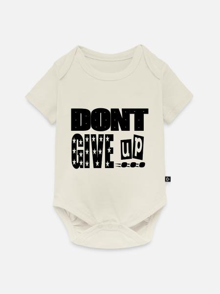 von denen aufgeben - Baby Premium Kurzarmbody - Naturweiß