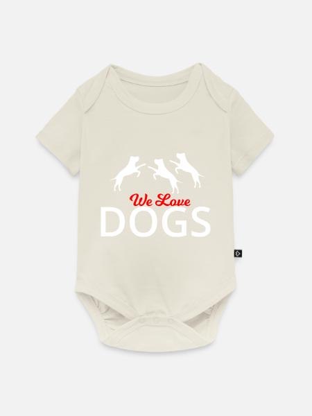 Hund Dog - Baby Premium Kurzarmbody - Naturweiß