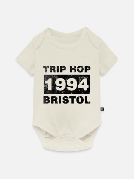 TRIP HOP BRISTOL SCHWARZ - Baby Premium Kurzarmbody - Naturweiß